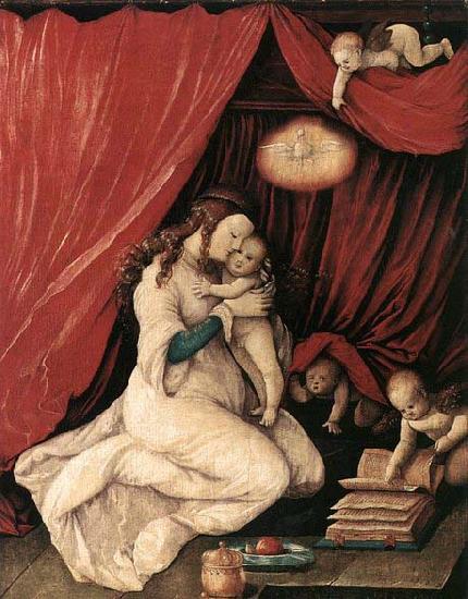 BALDUNG GRIEN, Hans Virgin and Child in a Room